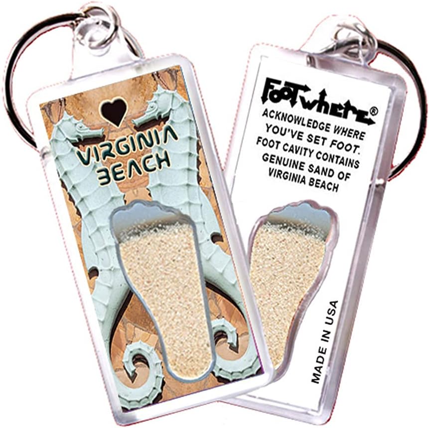 FootWhere Virginia Beach Souvenir Keychain. Made in USA image 5