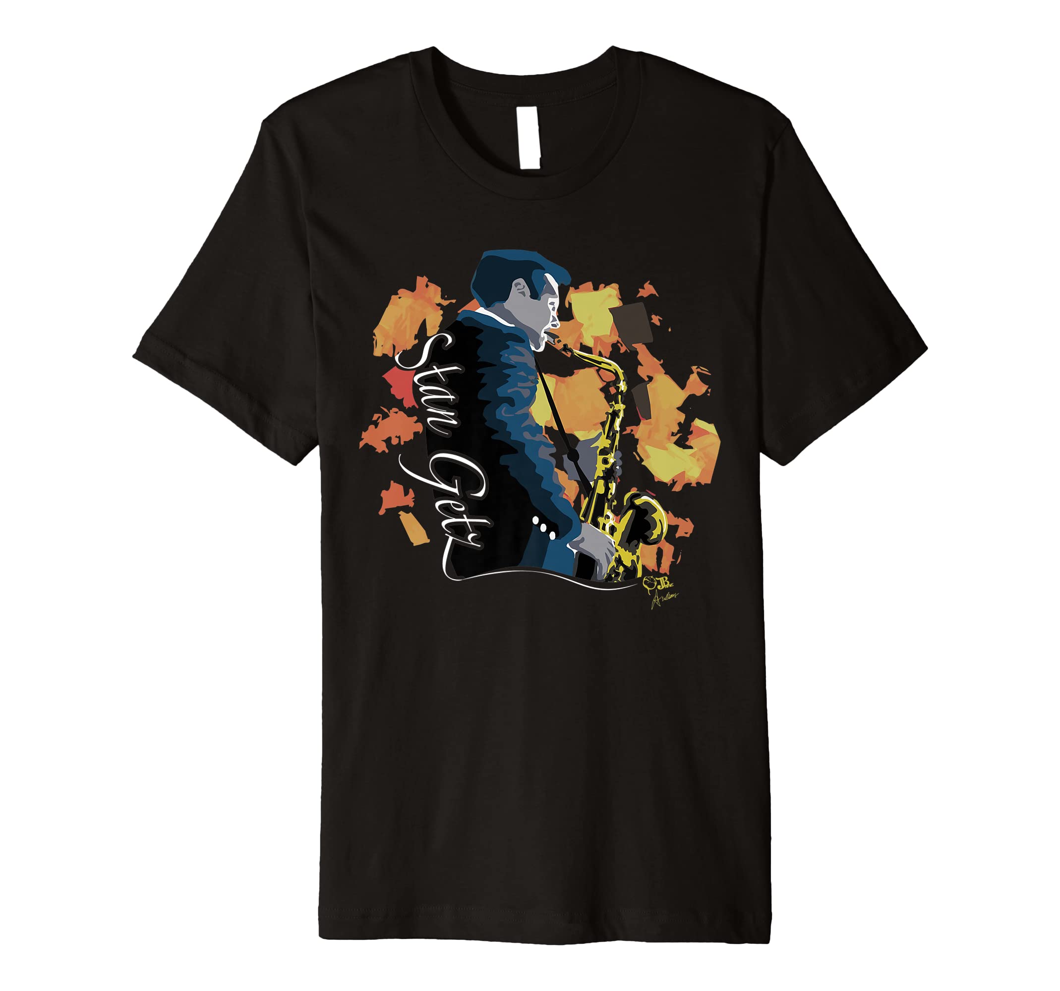 Jazz Tribute Collection - STAN GETZ - Design by JB Rae Premium T-Shirt