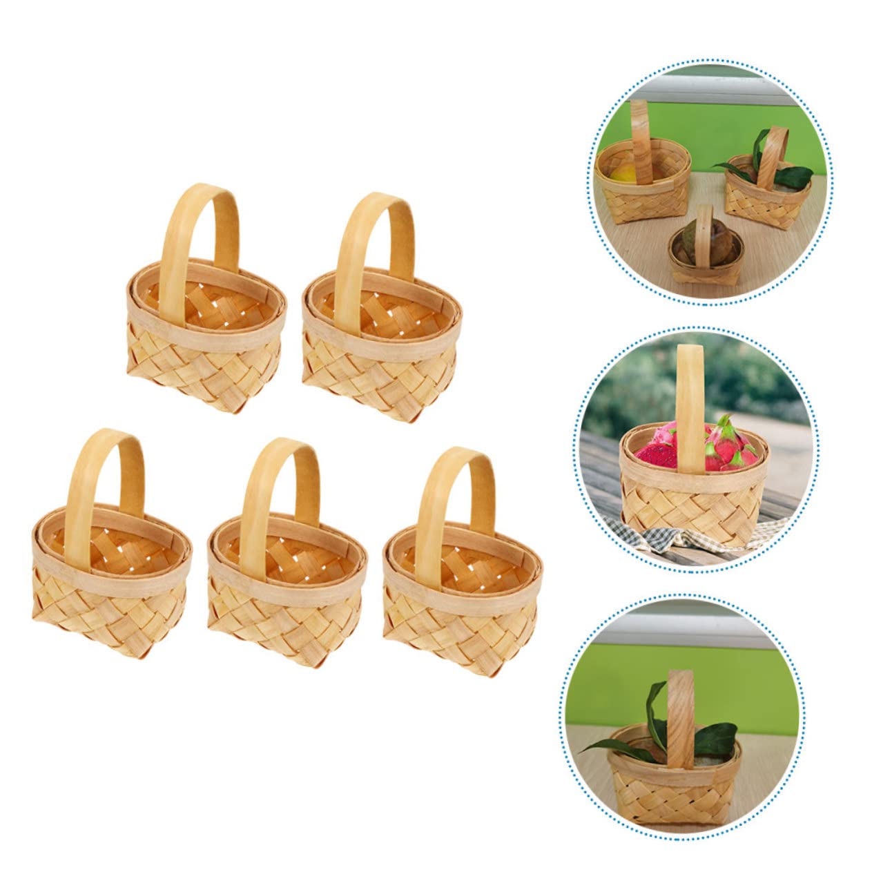 TOPBATHY 25stücke Miniatur Wicker Basket Rustikaler Blumenkorb Für Hochzeiten Partys Und Gastgeschenke Handgefertigte Wäschekörbe