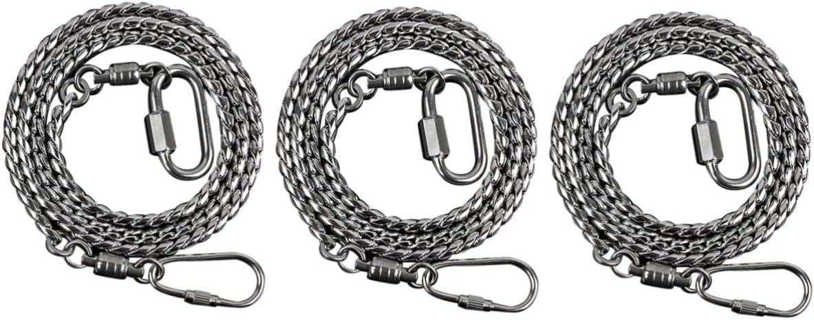 Angoily 3pcs Stainless Steel Bird Foot Chain Ankle Chain for Cockatiels Lovebirds and Parrots Lightweight Ankle Anklet for Birds Extraordinarily Thin