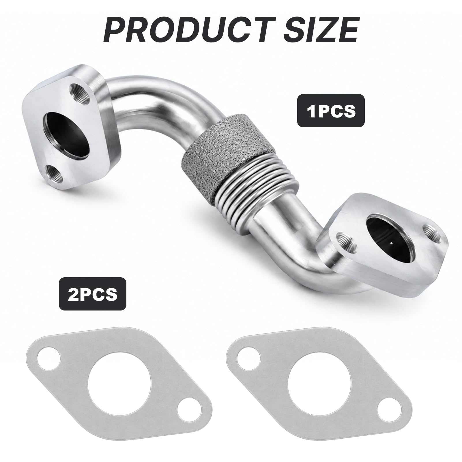 Tubo Valvola EGR 1.9 TDI 38mm 038131521CC, 038131521BQ, 038131521AP, 61384D, 500004, Tubo Raffreddatore EGR 1.9TDI Per Motore 1.9L 1896cc 116Pol³ l4 Diesel SOHC.