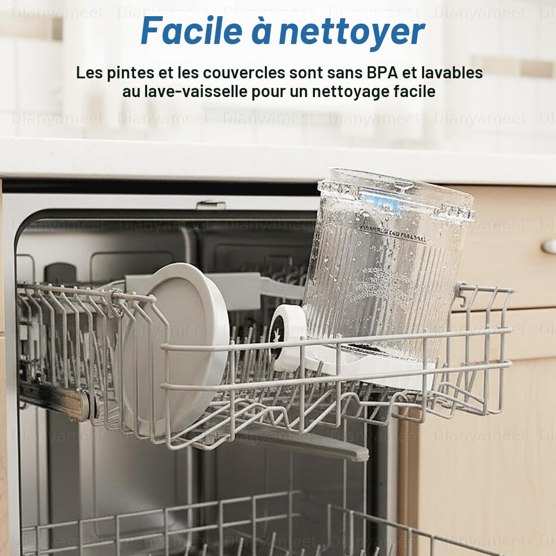 4 récipients de rechange compatibles avec la machine à glace molle Ninja Swirl by CREAMi série NC700 NC7001EU, pour accessoires de coupes à glace Ninja Swirl by Creamy