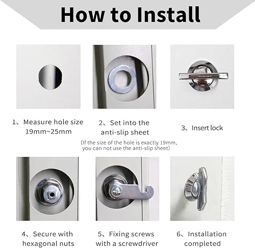 Miniatura 6 de Pestillo de compartimento para caravana, pestillo de pulgar de 1 pulgada, cerradura de leva desplazada, sin llave, para cámper, remolque,