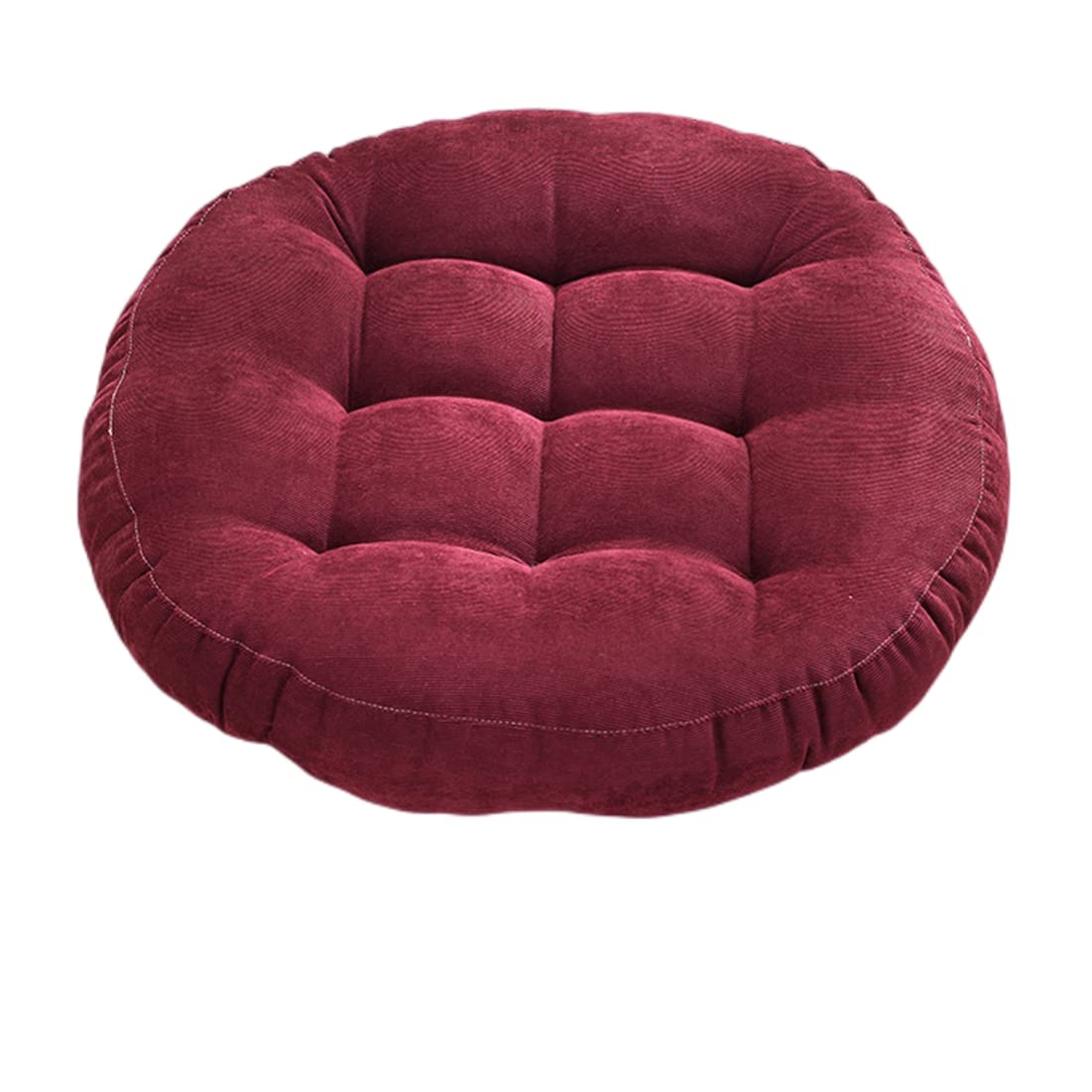 Baiyuruodie Round Pillow, Seat Cushion, Suitable for Home Decor, Office Pillow, (50cm, Claret)