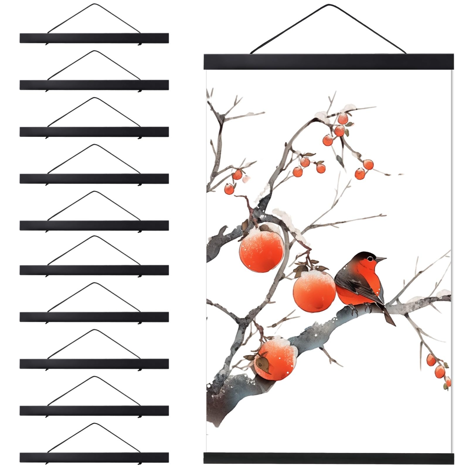 Cadre en bois affiche impression sur toile œuvre d'art