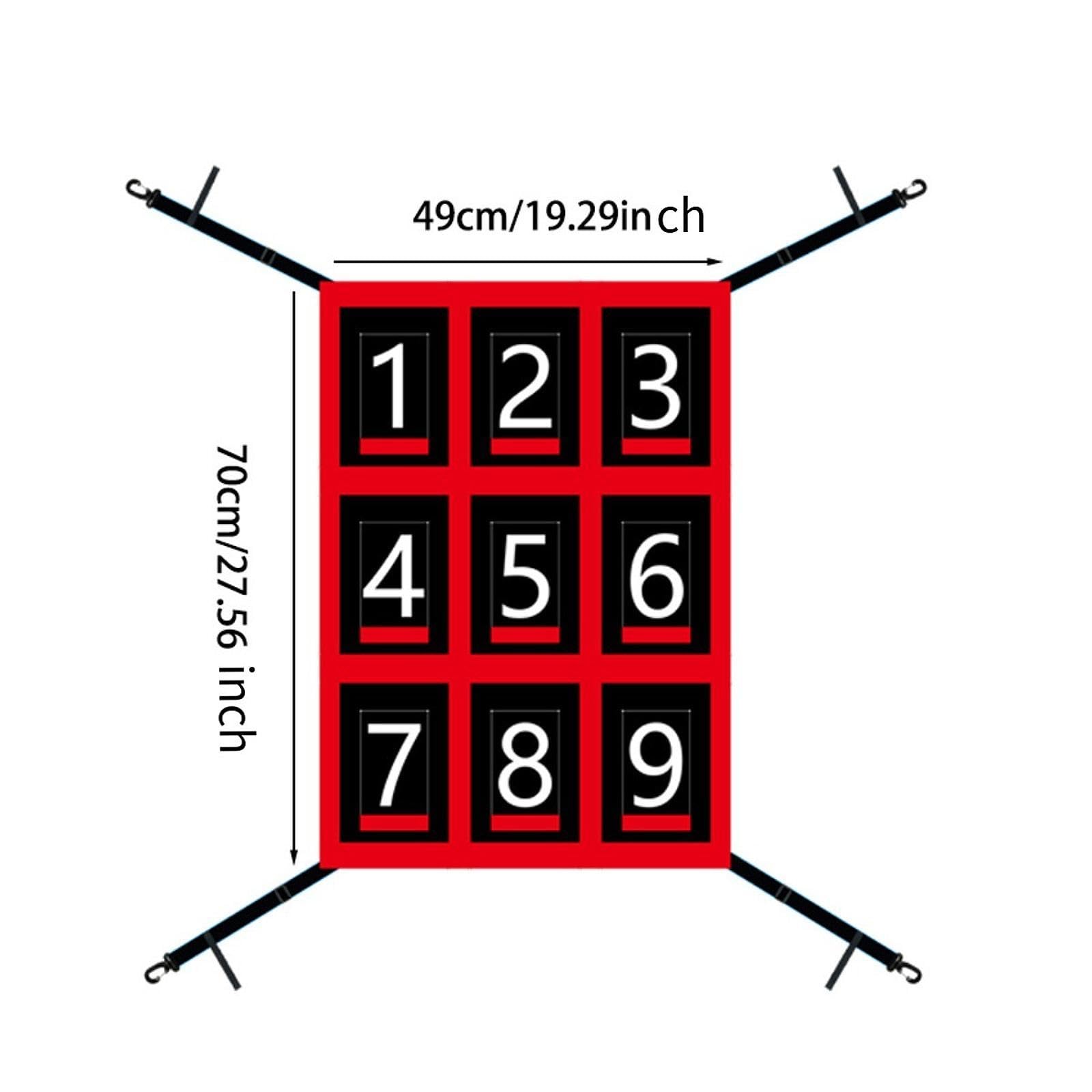 kowaku Baseball Strike Zone Target Softball Target Numbered Pitching Target for Catching Pitcher Accuracy Training Hitting Throwing
