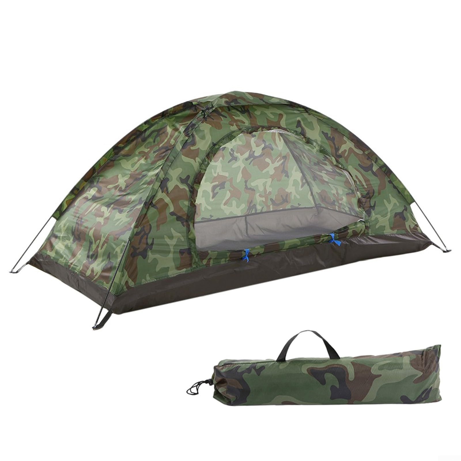 Tenda da campeggio ultraleggera per 1 2 persone, mimetica e resistente all'acqua