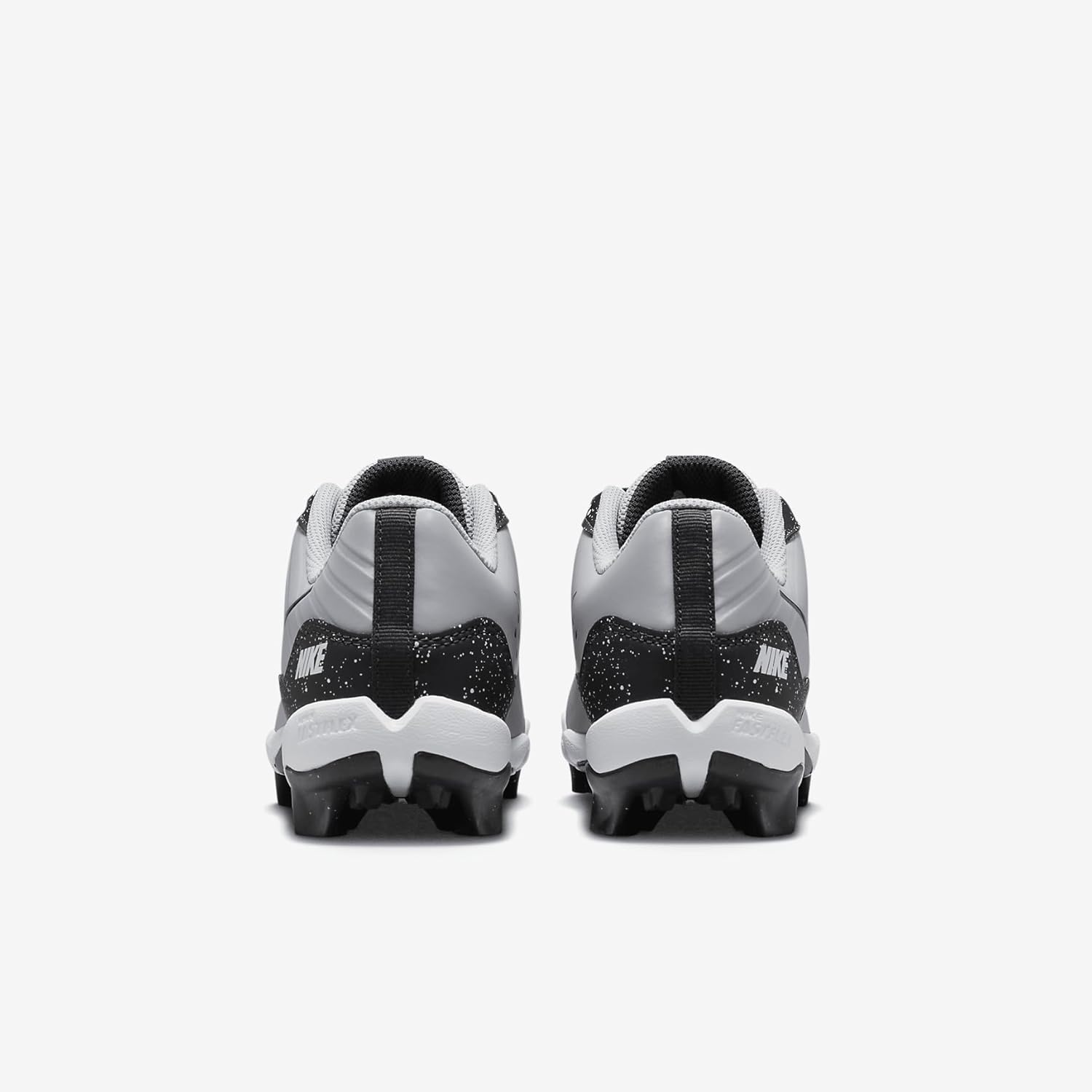 Nike Alpha Huarache 4 Keystone Little/Big Kids' Baseball Cleats (DJ6525-005, Wolf Grey/White/Dark Smoke Grey) Size 10