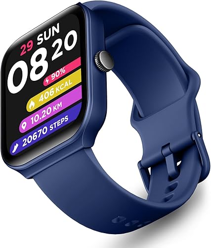 OCTANDRA Inspire VeryFit - Reloj inteligente con respuesta de llamadas con Bluetooth integrado, de 1.95 pulgadas, ritmo cardíaco, saturación de