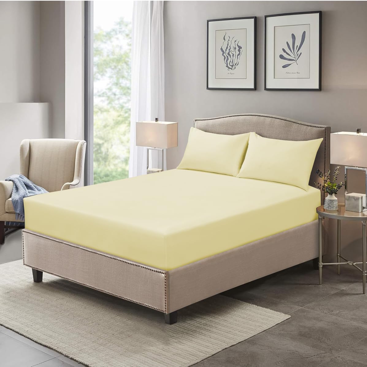 HADI LONDON Microfibre Fitted Sheet Single Double King and Super King - Image 3