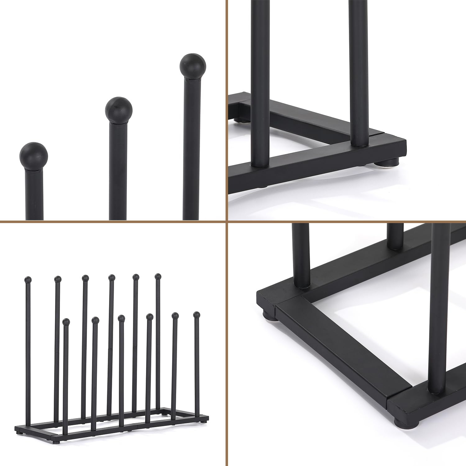 CaliDecor Boot Rack Organizer Tall Boots, 6-Pair Black Metal Free ...