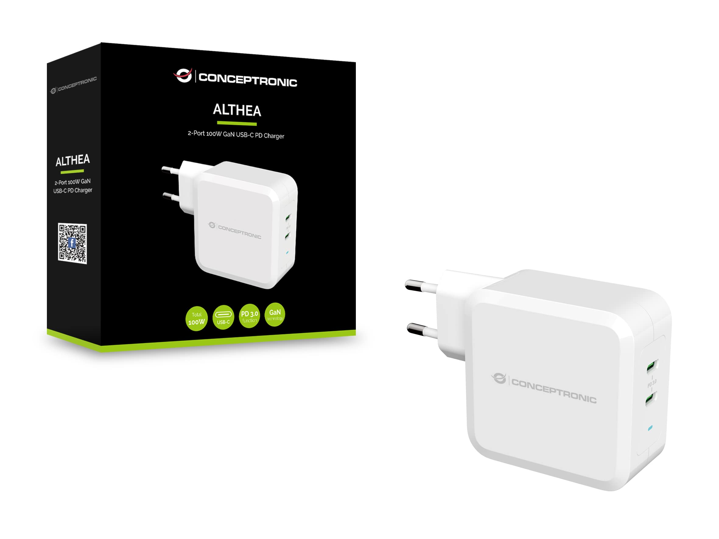 CARGADOR CONCEPTRONIC USB-C 100W BLANCO