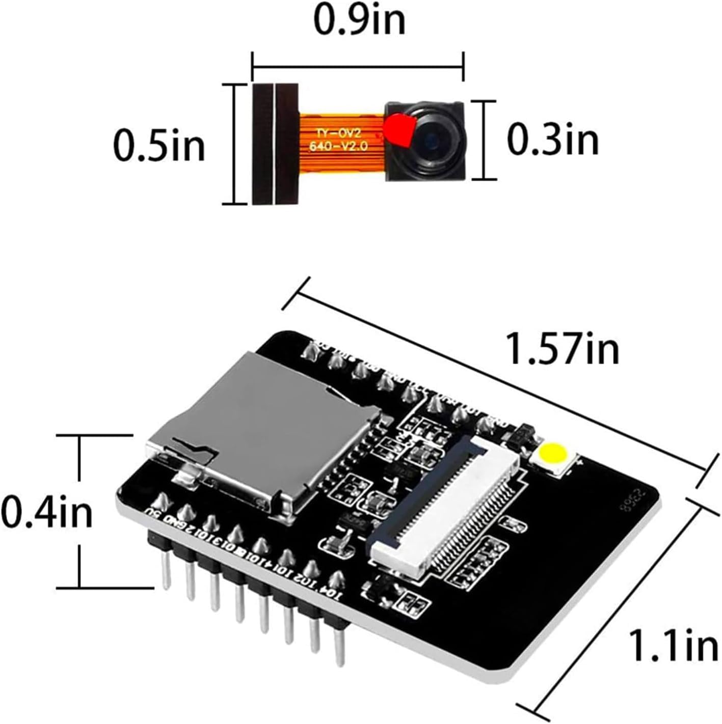 Voor ESP 32 CAM WiFi Bluetooth Module Binghe 2 stuks voor ESP 32 CAM ontwikkelingskaart met OV2640 Kamara module 2,4G externe antenne voor ESP 32 CAM CM de programmeermodule met mini USB