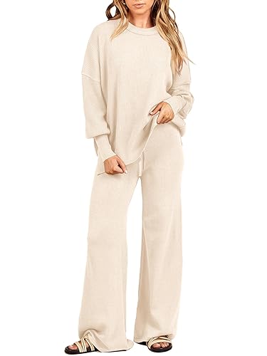 ANRABESS Womens 2 Piece Outfits Fall Lounge Set 2025 Oversized