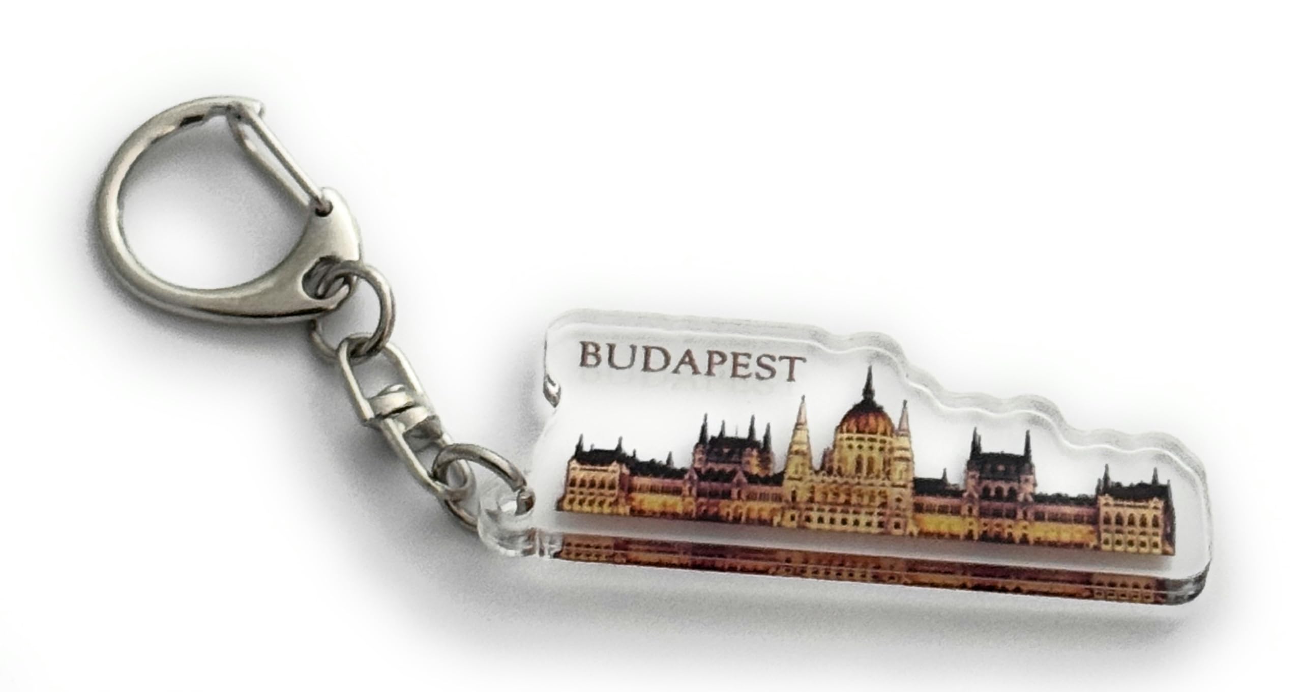 Budapest Travel Keyring Key Ring with Acrylic Charm