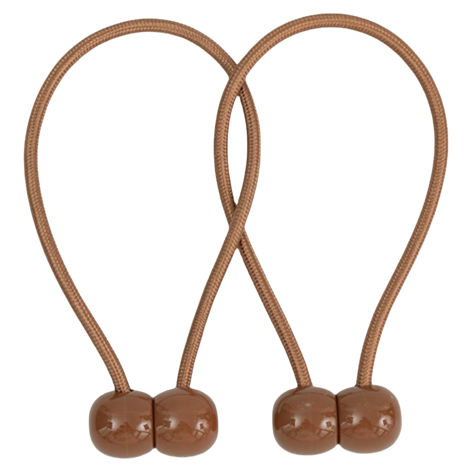 Curtain Tiebacks Waterproof Magnet Curtain Straps 40Cm Acrylic Curtain Fasteners Suitable For Humid Environments Such As Bathrooms Light Brown