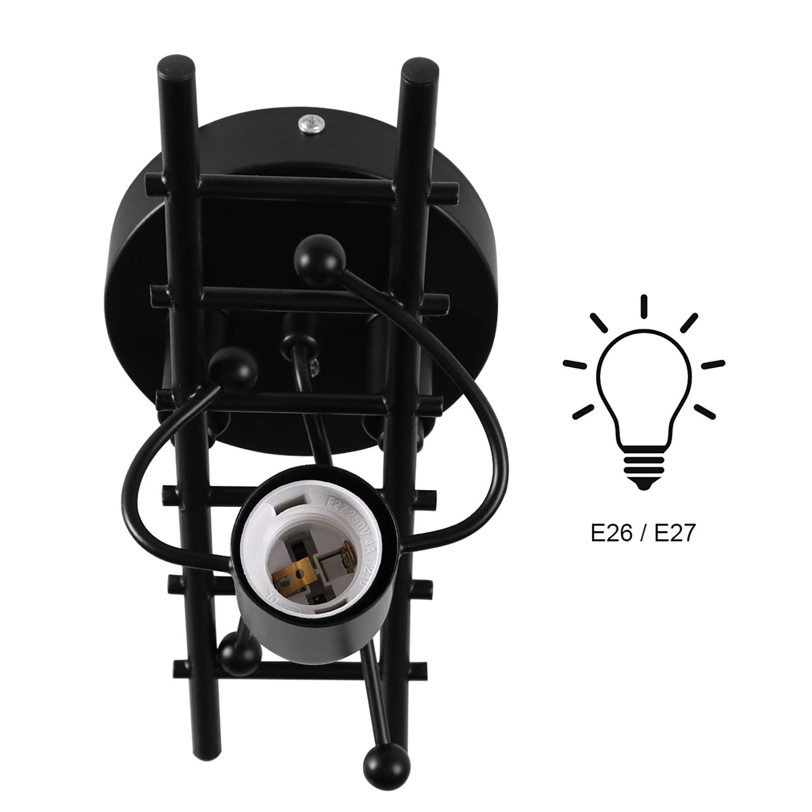 KAWELL Humanoid Creativo Lampada da Parete Interno Applique da Parete | Moderna Lampada a Muro Applique Candelabro, Max 60W E27, per Camera da Letto Soggiorno Camera per Bambini Corridoio Scala