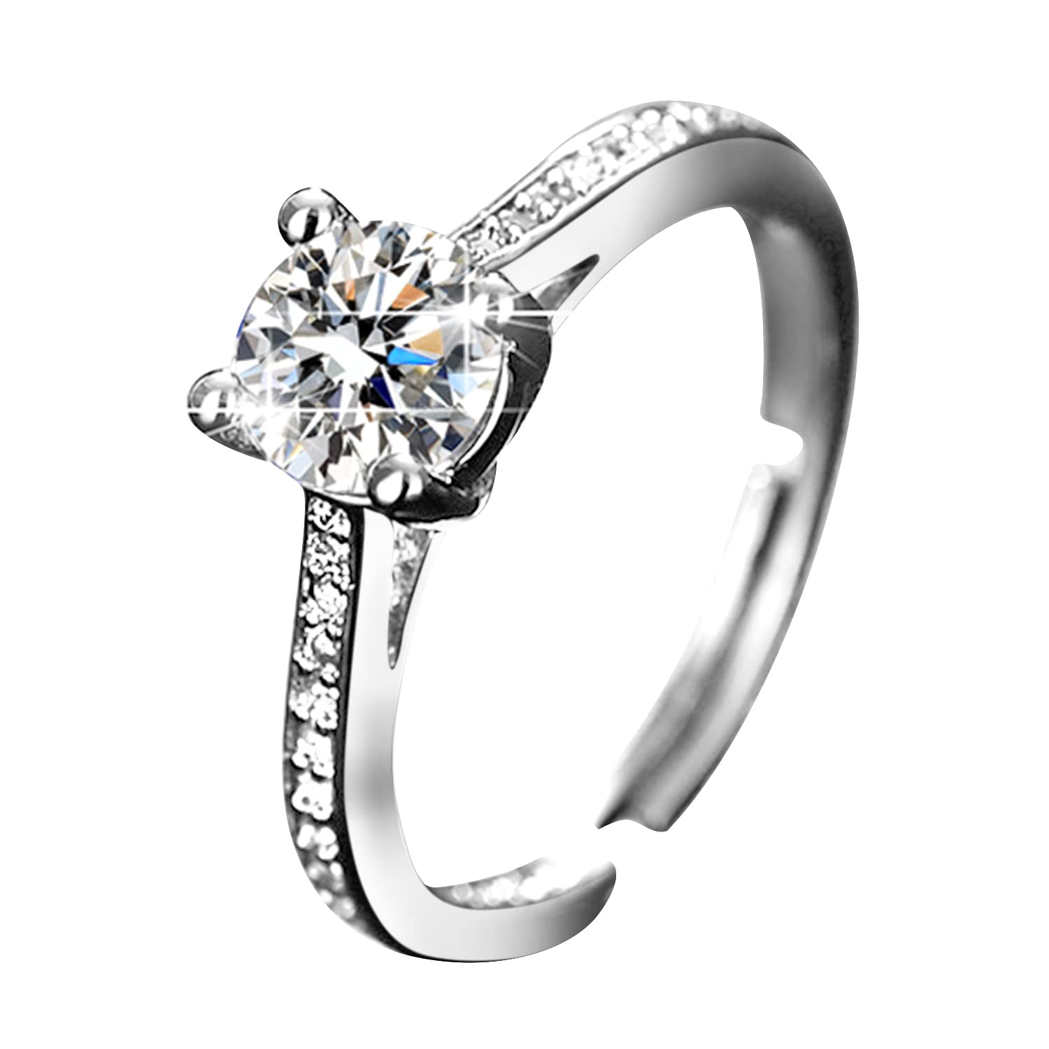 Peora American Diamond Studded Silver Plated Finger Ring Fashion Wear Stylish Jewellery Gift for Girls & Women (PX8R67-7) (B0BTPQ22YG) Amazon Price History, Amazon Price Tracker