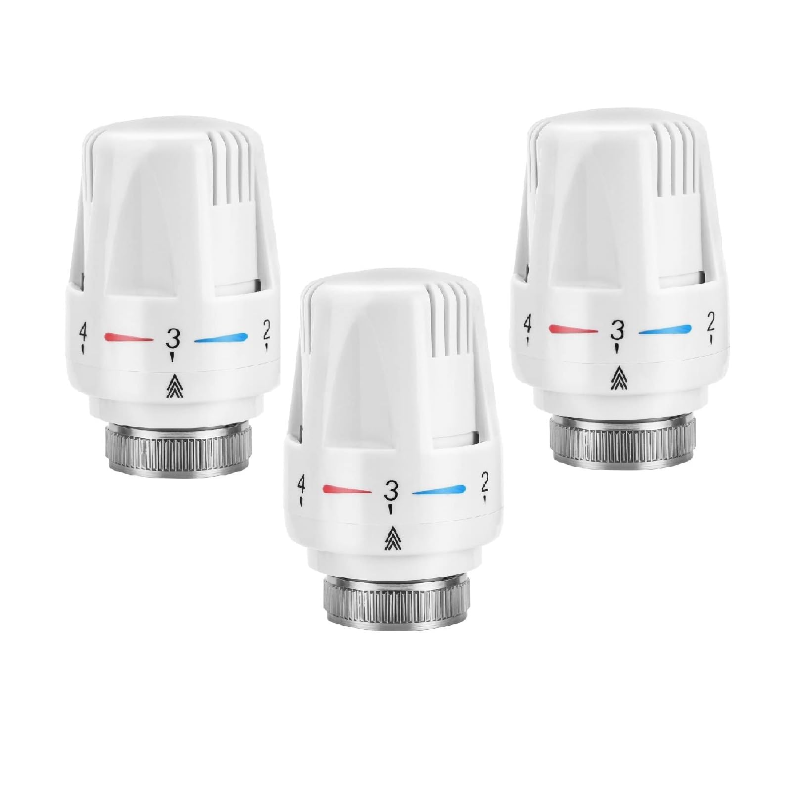 CROWNSHOP 6PCS Thermostatic Radiator Head Thermostatic Radiator Valve Heating System Temperature Control Heads for Home Office
