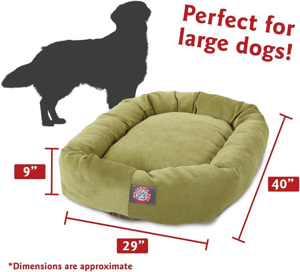 Majestic Pet 40 Inch Micro Velvet Calming Dog Bed Washable 40x29x9 (inch) - Image 4