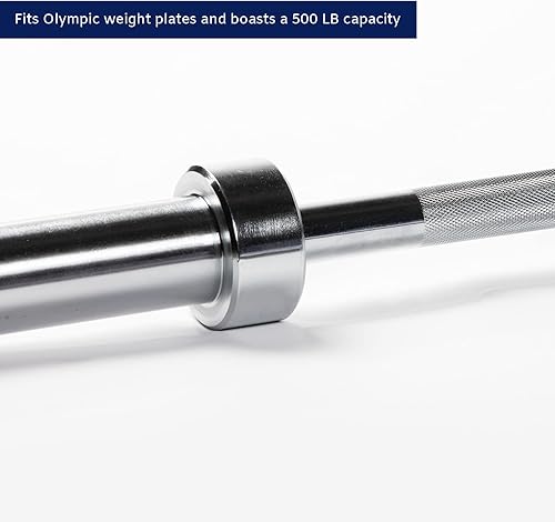 Miniatura 4 de Titan Fitness, placas de peso olímpicas sólidas de 60 pulgadas y barra cromada para press de banco de 2 pulgadas