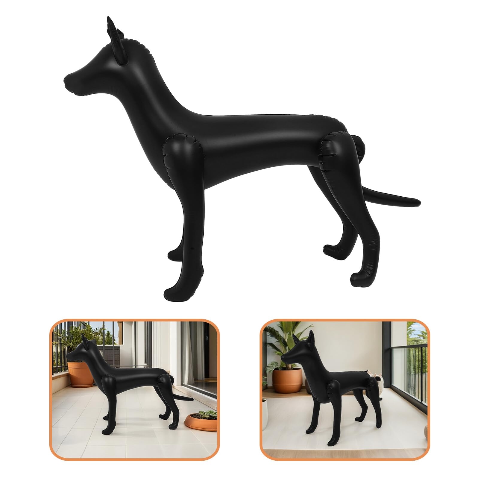 TOYANDONA Manichino Gonfiabile per Cani in PVC Nero 018Mm Set da 2 Pezzi Espositore per Abbigliamento per Animali Domestici Forma Salvaspazio per Negozi Vetrine e Fiere