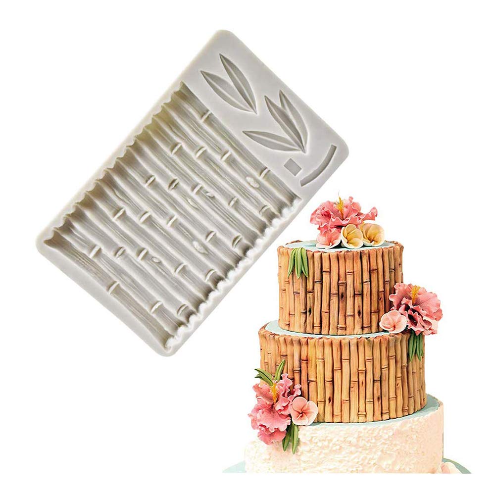 Bamboo Cake Fondant Mold Bamboo Embossed Gum Paste Silicone Mat Mold