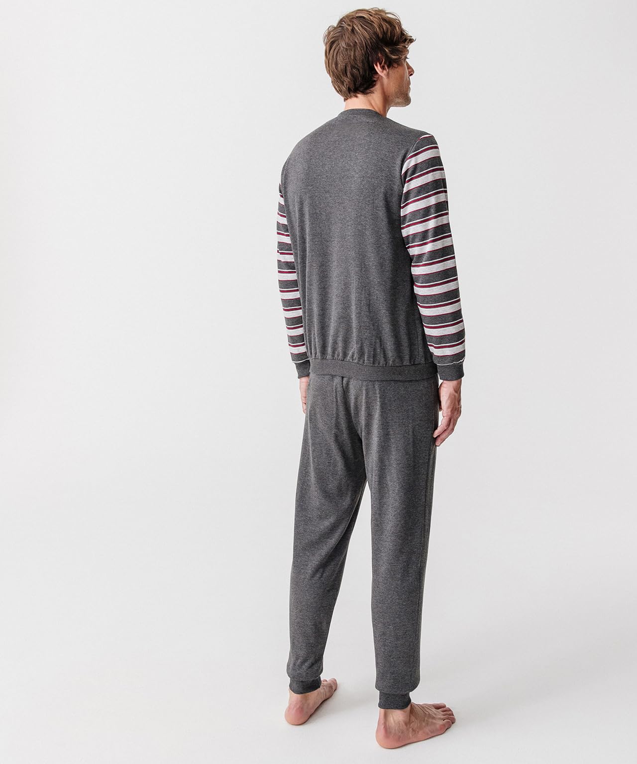 Damart - Ensemble de Pyjama pour Homme - Molleton Thermolactyl, Manches Longues - Chaud, Doux et Confortable