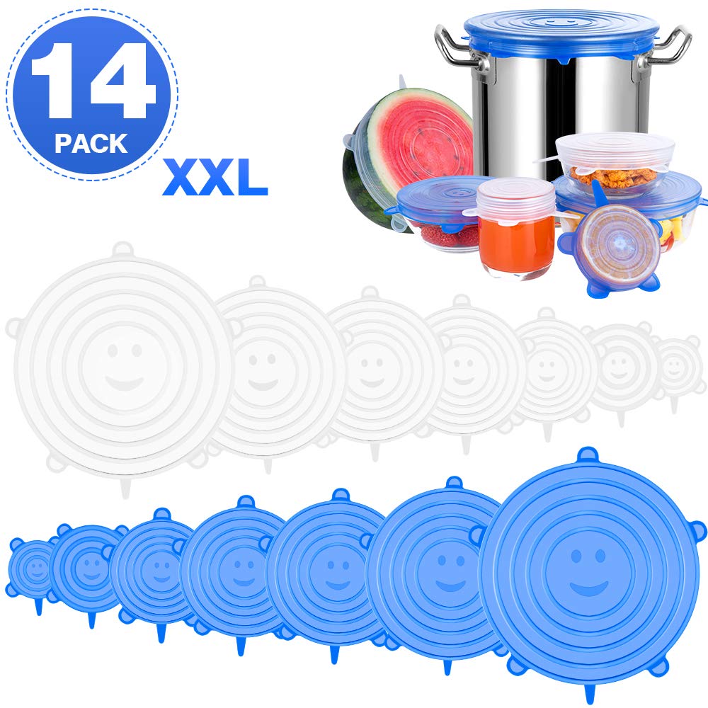 Modohe Tapas de Silicona Elásticas Reutilizables Horno o Refrigerador