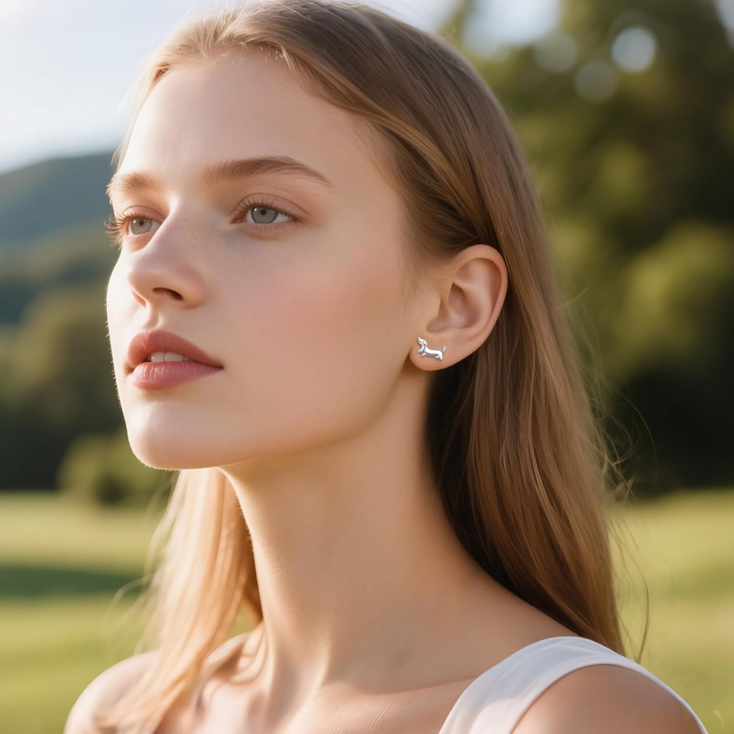 Dachshund Earrings 925 Sterling Silver Weiner Dog Stud Earrings Sausage Dog Jewelry Dachshund Gifts for Women - Image 3