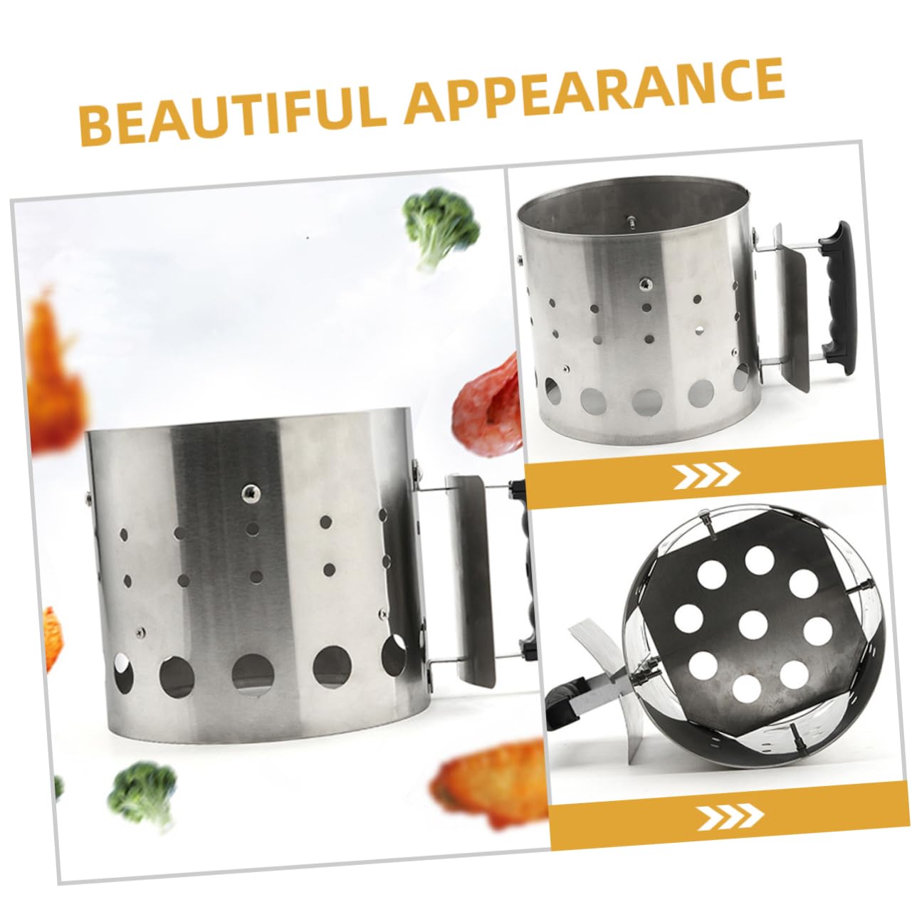 Toddmomy Accendifuoco Barbecue in Acciaio Inox per Carbonella