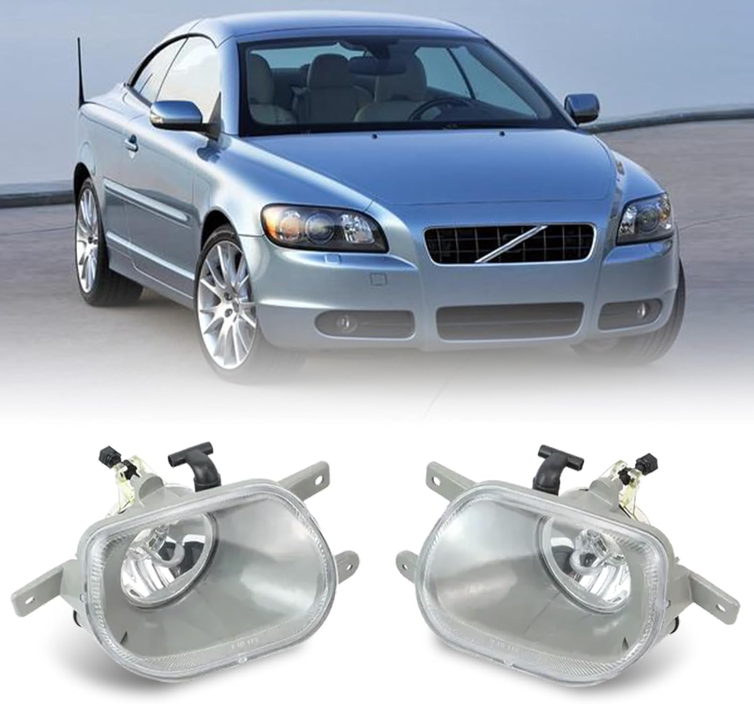 2 PCS Car Fog Light Lamp Driver Side OR Passenger Side Compatible with Volvo XC90 Wagon 2002-2013 31111182 (Left)/ 31111183 (Right)