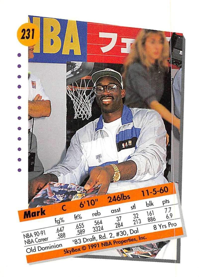 Amazon.com: 1991-92 SkyBox Basketball #231 Mark West Phoenix