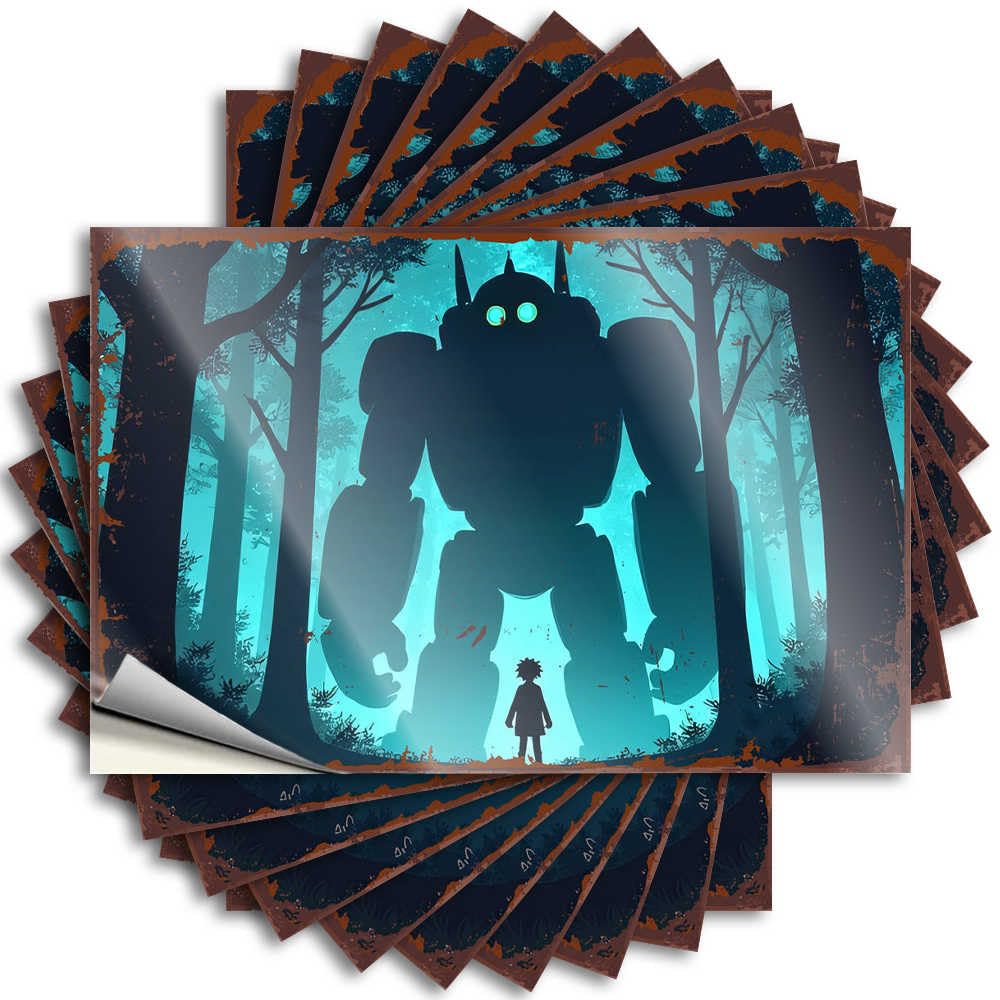 Decal Bar Accessories Man Cave Waterproof Vinyl Sticker | Silent Encounter: A Child Meets A Giant in The Forest Fire Case for Mom DIY Projects(6X9CM)