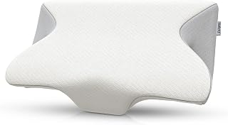 SUTERA - Dream Deep Contour Memory Foam Kissen, orthopädische Halswirbelstütze zur Linderung von Nacken-, Schulter- und Rückenschmerzen, ergonomisches Kissen für Seiten-, Rücken- und Bauchschläfer