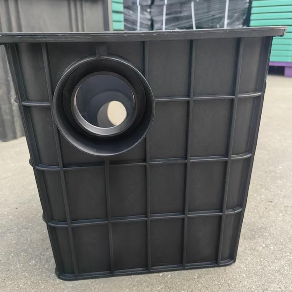 Trampa de Grasa Comercial bajo Fregadero - Separador de Aceite Usado de 45 l para restaurantes y Exteriores, Interceptor de Grasa eficiente de 40 x 40 x 40 cm, Separador de Aceite y Agua de