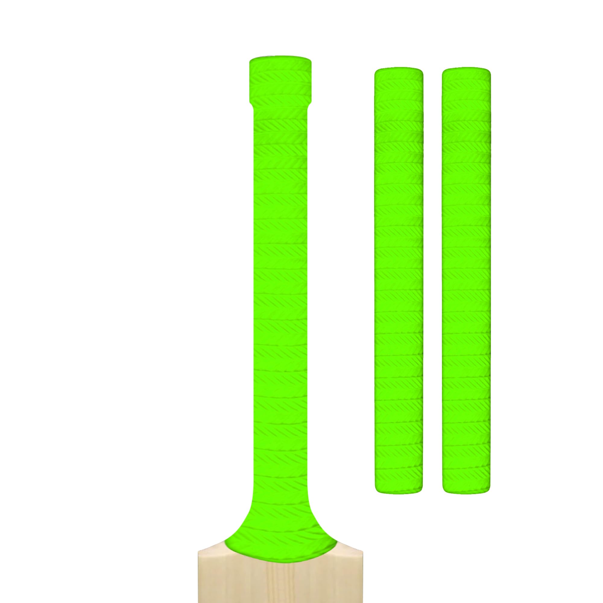 Cricket Bat Grips – Premium Rubber Cricket Bat Grip Tape for Maximum Hold & Shock Absorption | 4 Styles | Multi-Color | Pack of 2| Durable Bat Grips Cricket (2, Green, Grooved)
