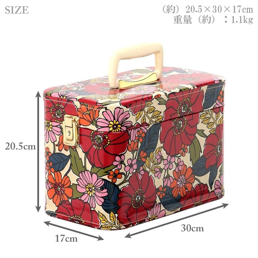Amazon.co.jp: トレンケース 30cm カラフルフラワー柄 ミラー