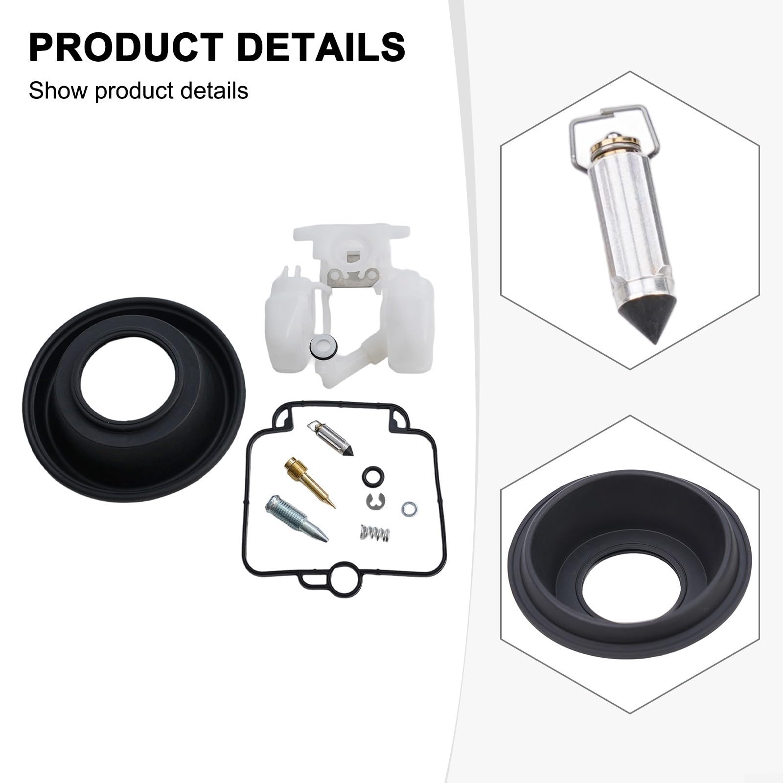 Kit di riparazione per moto per carburatore DR650 1991-2020, per Mikuni BST40 Carburatore Rebuild Set, Per parti aftermarket di ricambio del diaframma del carburatore