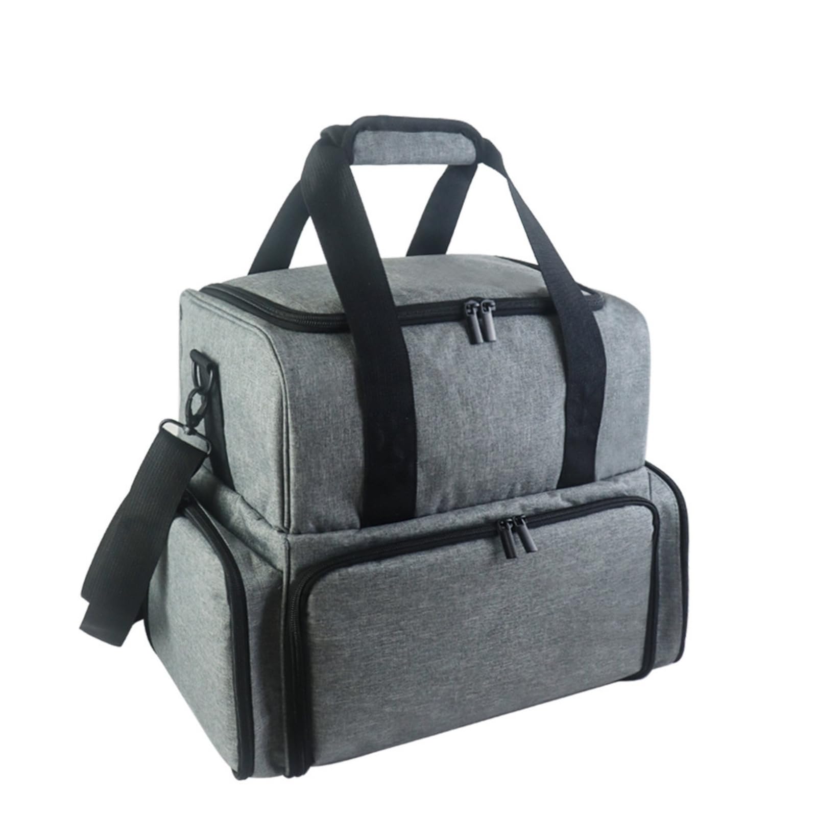Borsa Porta Trucchi con Tracolla Imbottito Borsa Trucchi Grande Capienza Organizzatore per Viaggiatori, Truccatori, Casa, Array, Grigio