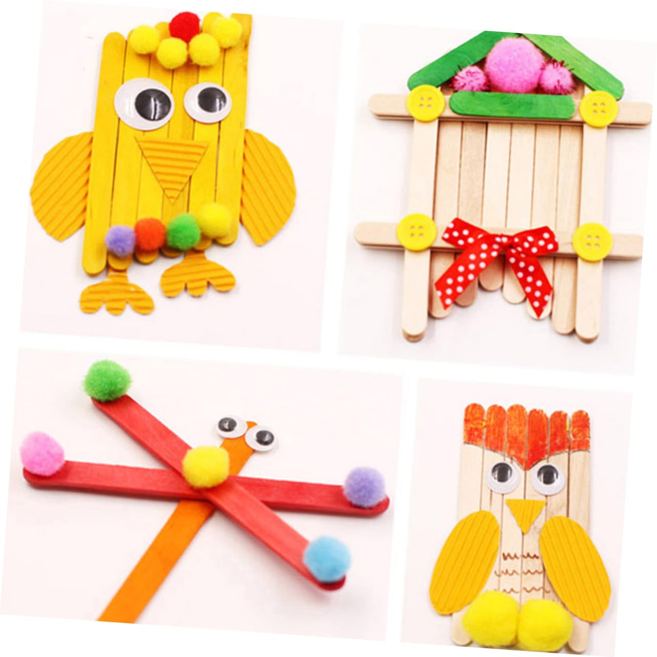 250 Piezas Palitos de Madera Naturales para Manualidades Palitos de Helado DIY para Proyectos Escolares y Actividades Infantiles