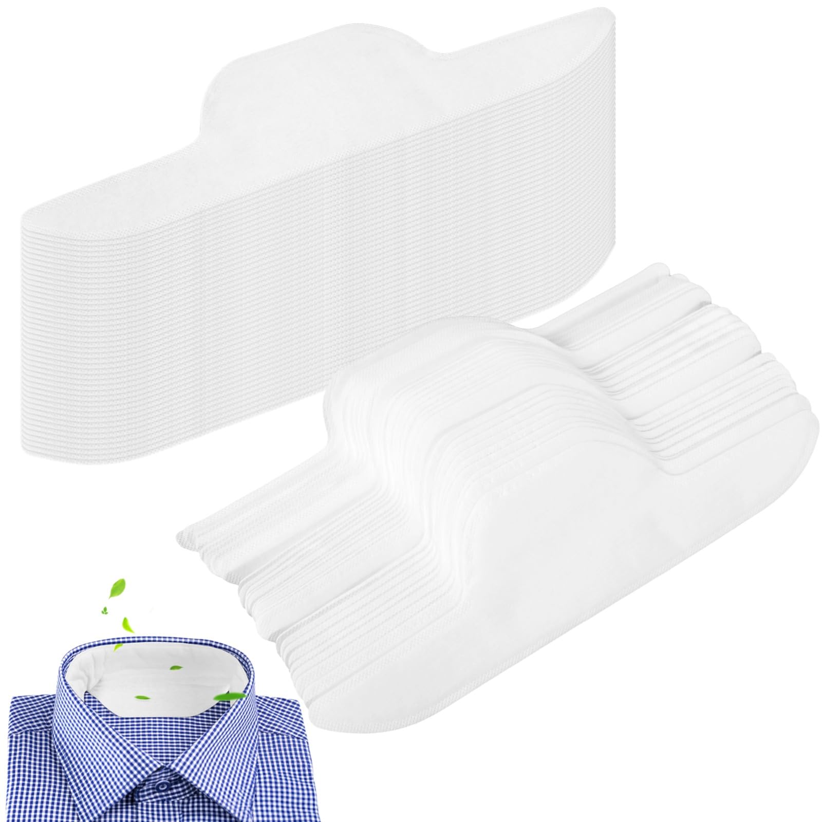 150 almohadillas de sudor para protectores de cuello para hombres y mujeres, almohadillas desechables para el sudor, autoadhesivas invisibles, almohadillas antisuciedad para el cuello