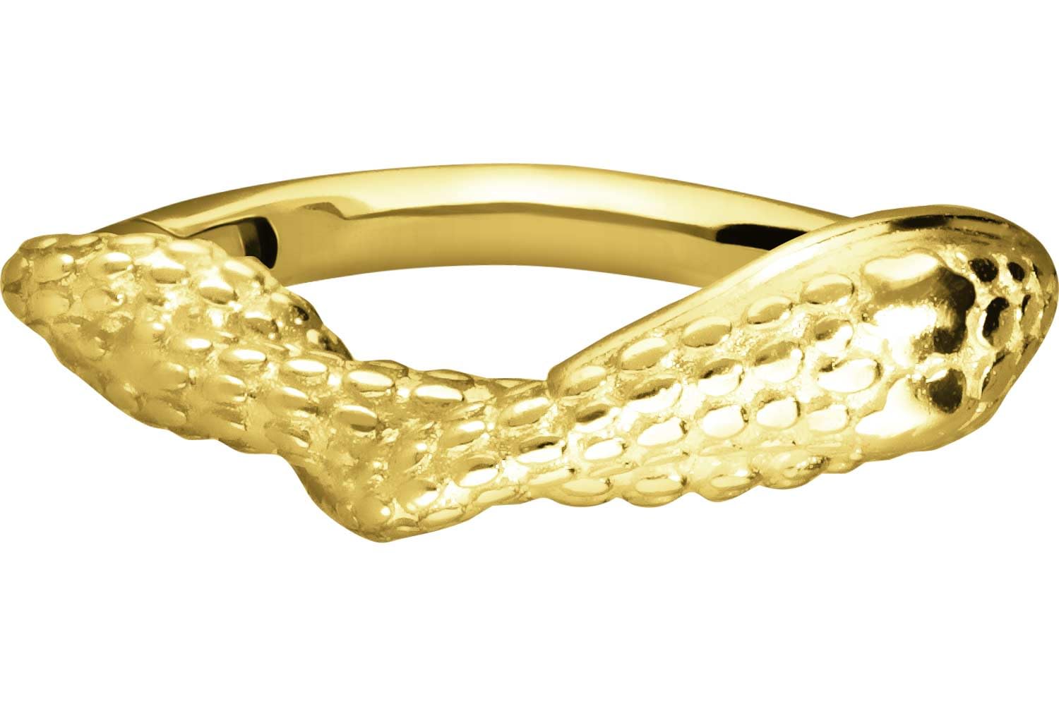 PIERCINGLINE 18 Karat Gold Piercing für Nase, Septum, Ohr, Helix oder Tragus Segmentring Clicker Schlange