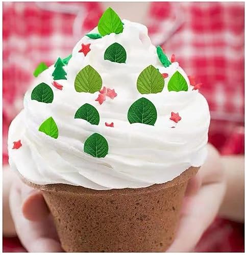 Miniatura 2 de 45 piezas comestibles de hojas verdes para decoración de tartas, papel de oblea comestible, papel de arroz, decoración para tartas de boda,