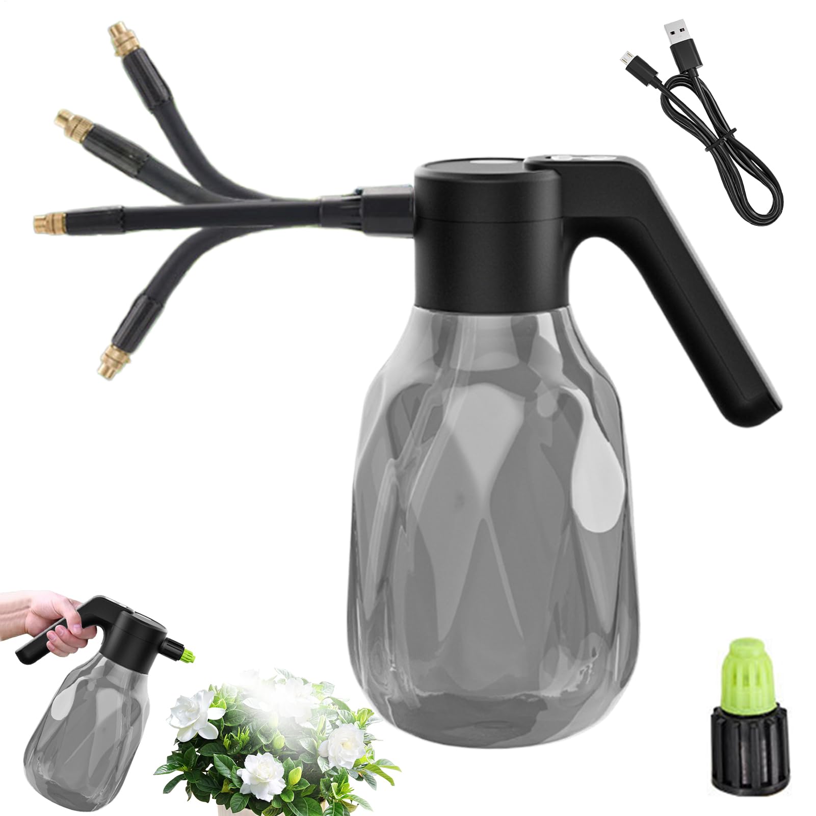 Pulvérisateur électrique rechargeable de 2L pour l'arrosage du jardin et potager