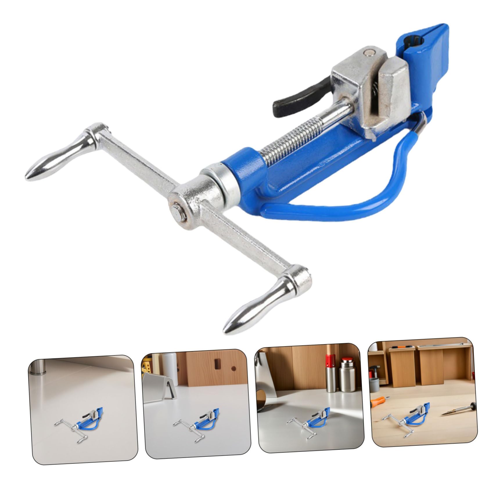 Cabilock Cortador de apriete Afectador de bandas de metal tensor de flejado de acero inoxidable Herramienta de unión de acero inoxidable herramienta de bandas Aleación de zinc Azul
