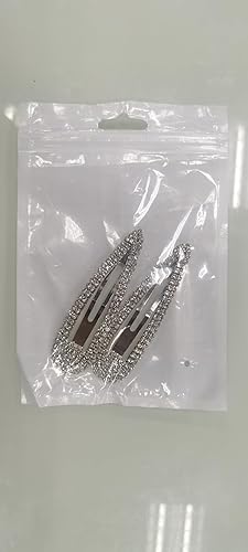 Miniatura 11 de WLLHYF 2 pinzas para el cabello con diamantes de imitación, horquillas de metal a presión, pasadores para el cabello de cristal brillante, pasadores