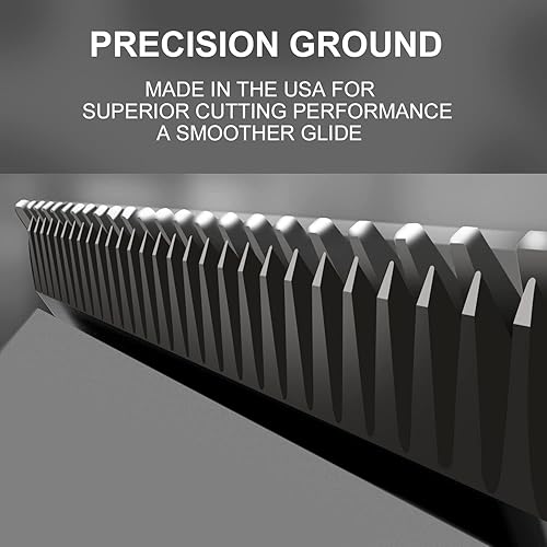 Miniatura 4 de Juego de cuchillas para cortar perros y aseo de perros, acero con infusión de carbono, borde de cerámica, compatible con Andis, Wahl, Oster, 5