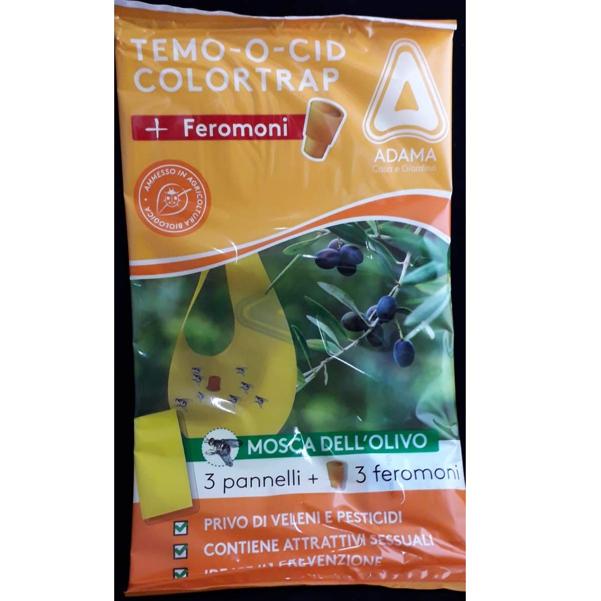 TEMO-O-CID Colortrap + feromoni mosca olivo Bactrocera Oleae
