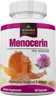 Menopause Relief Support For Hot Flashes Nights Sweats Menocerin Hormonal Balance Support Supplement For Women Estrogen Wild Yam Black Cohosh Vitamins Dong Quai Lorice Root Herb Red Clover Extract Chasteberry Perimenopause Pills